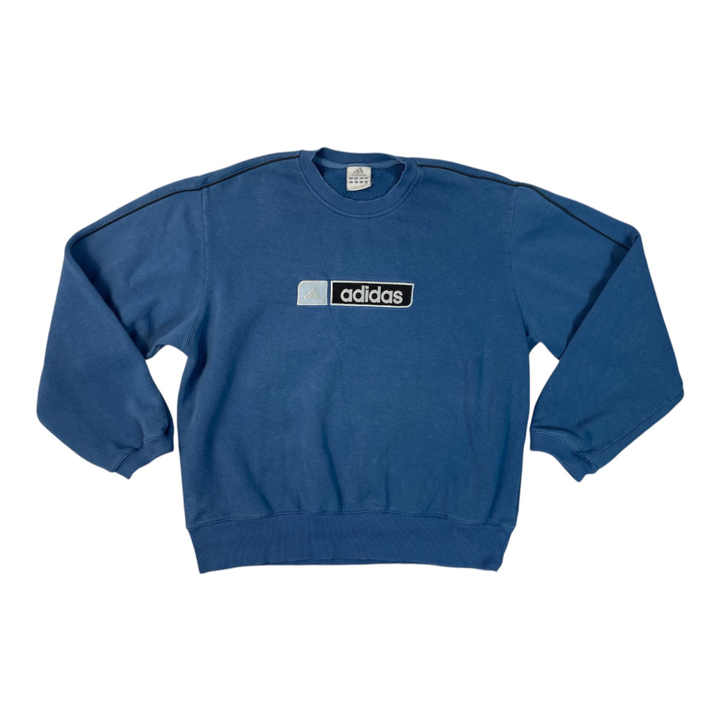 Vintage Adidas Blue Logo Sweatshirt | Best Fit Men's M-L