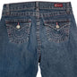 Vintage Y2K Jordache Bootcut Jeans with Pink Stitch & Gem Buttons | Best Fit UK 6