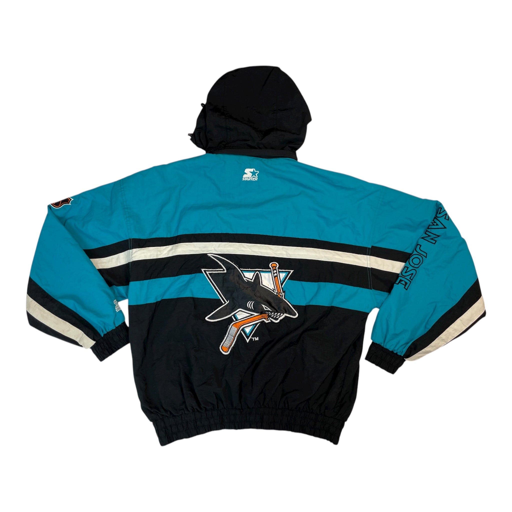 Rare Vintage 1990s Starter San Jose Sharks NHL Jacket | Size L