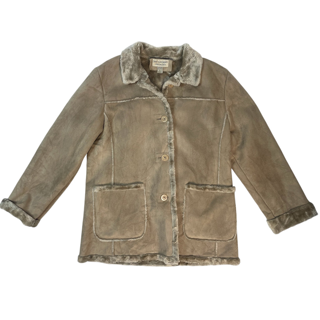Vintage Y2K Mulberry Street Faux Shearling Coat | Best Fit UK 10