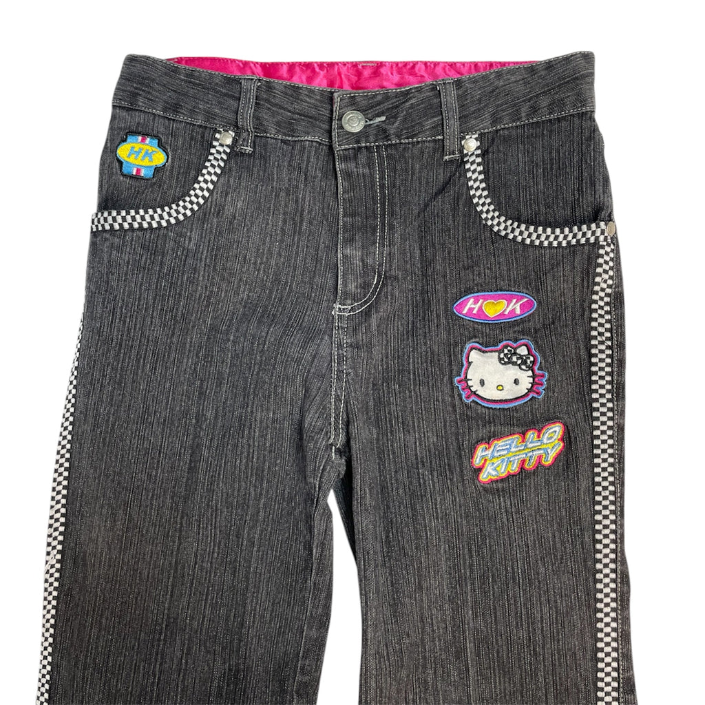 2000s Sanrio Hello Kitty Racing Jeans – Best Fit UK 4-6