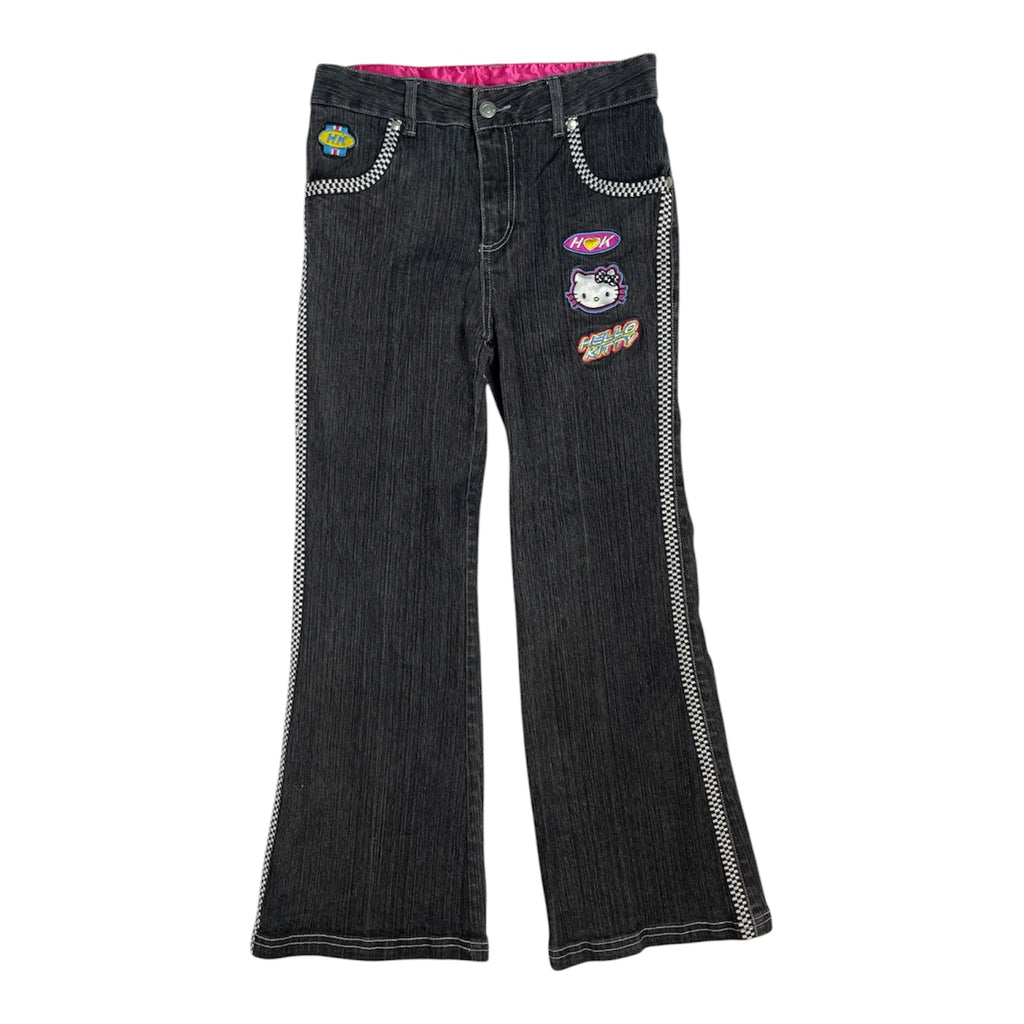 2000s Sanrio Hello Kitty Racing Jeans – Best Fit UK 4-6