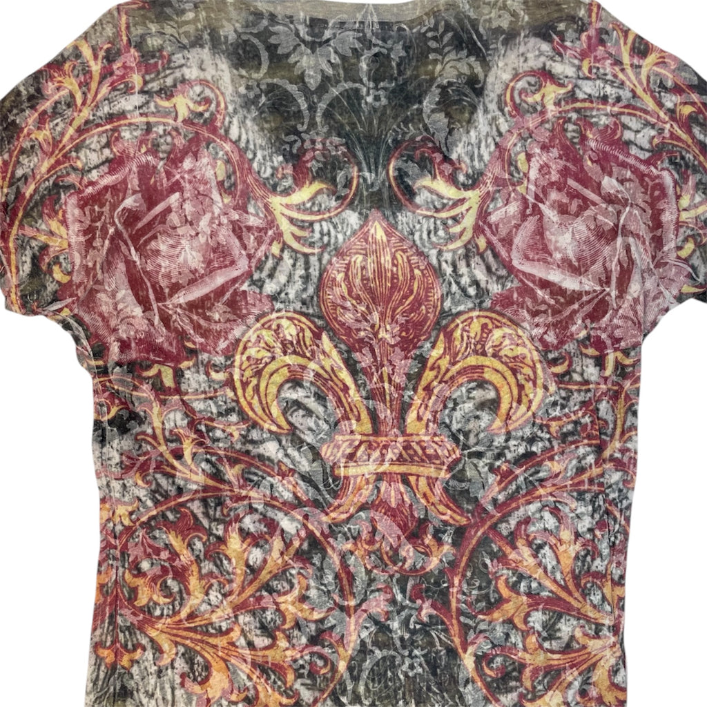 Vintage Daytrip Rhinestone Fleur-De-Lis Tee | Size S / UK 8