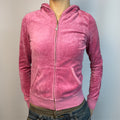 Authentic Juicy Couture Velour Zip Pink Hoodie | Best Fit UK 8