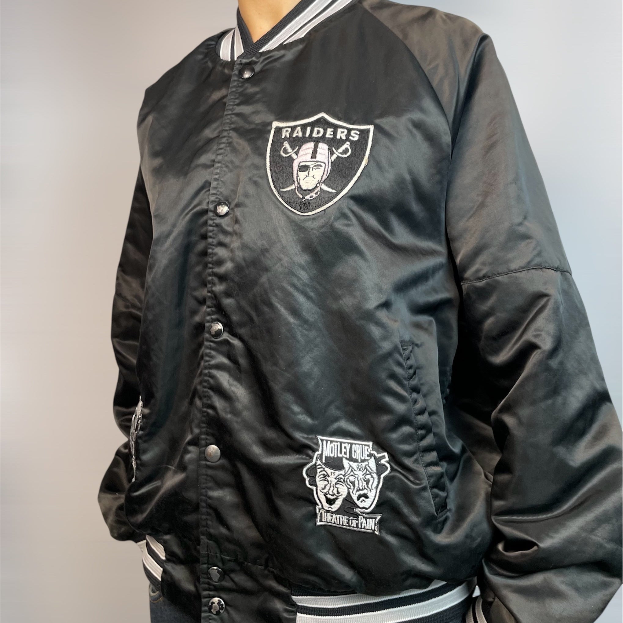 Vintage Los Angeles Raiders Satin Bomber Jacket -  Best Fit Men’s M