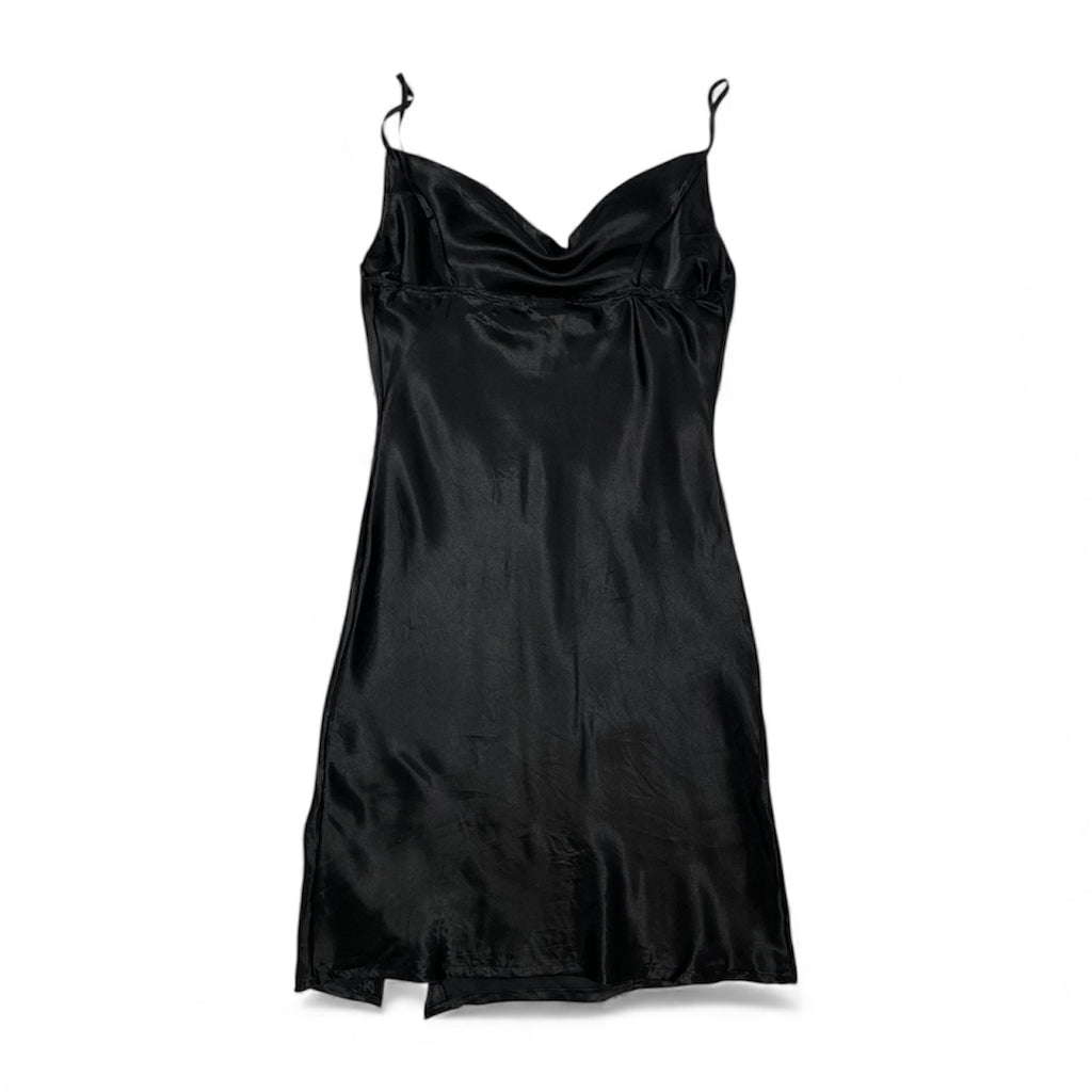 Rue21 Black Satin Slip Dress | Best Fit Size S / UK 8