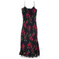 Vintage Moda Aliss Rose Print Cowl Neck Slip Dress | Best Fit UK 8