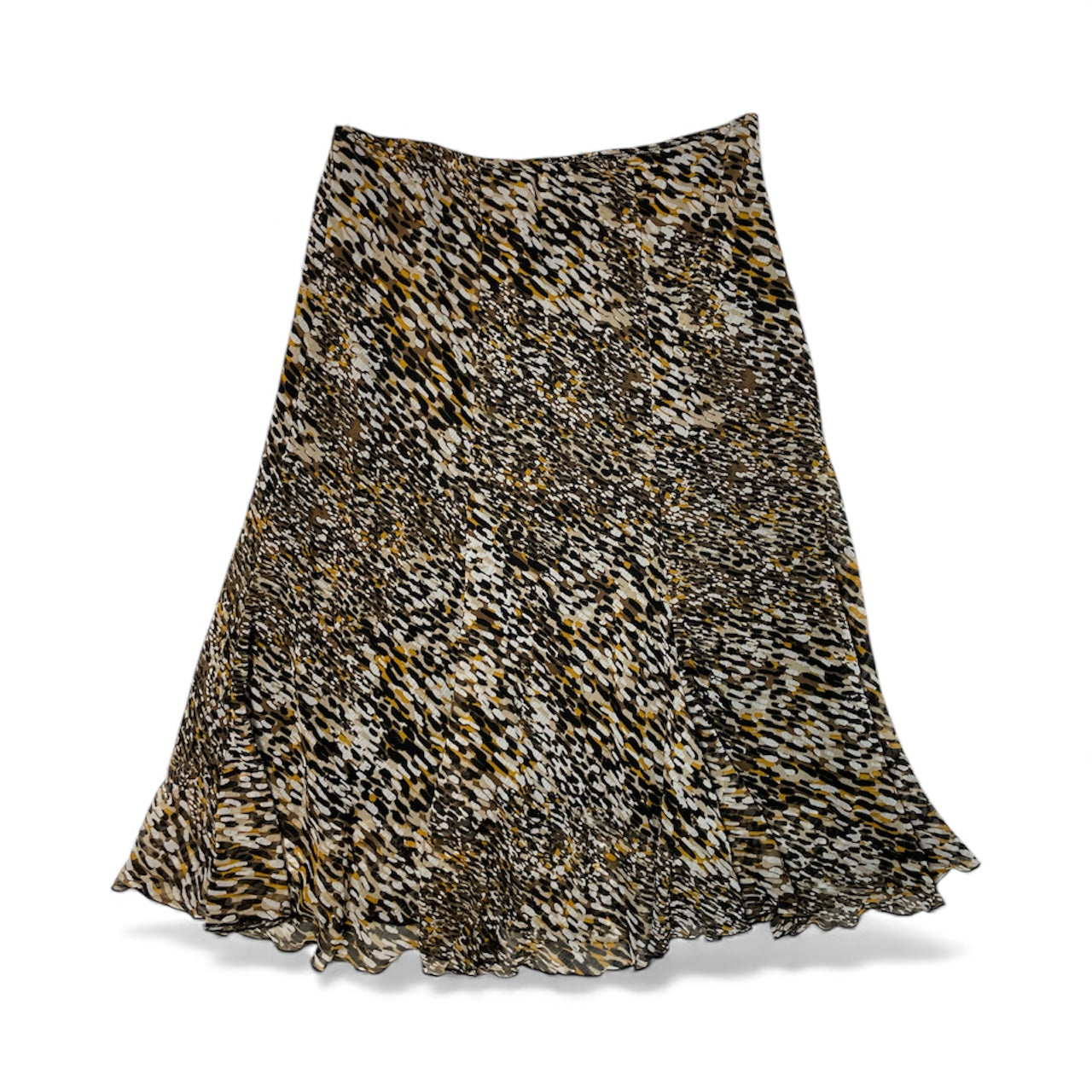 Spense Abstract Pleated Midi Skirt | Size M / UK 10-12