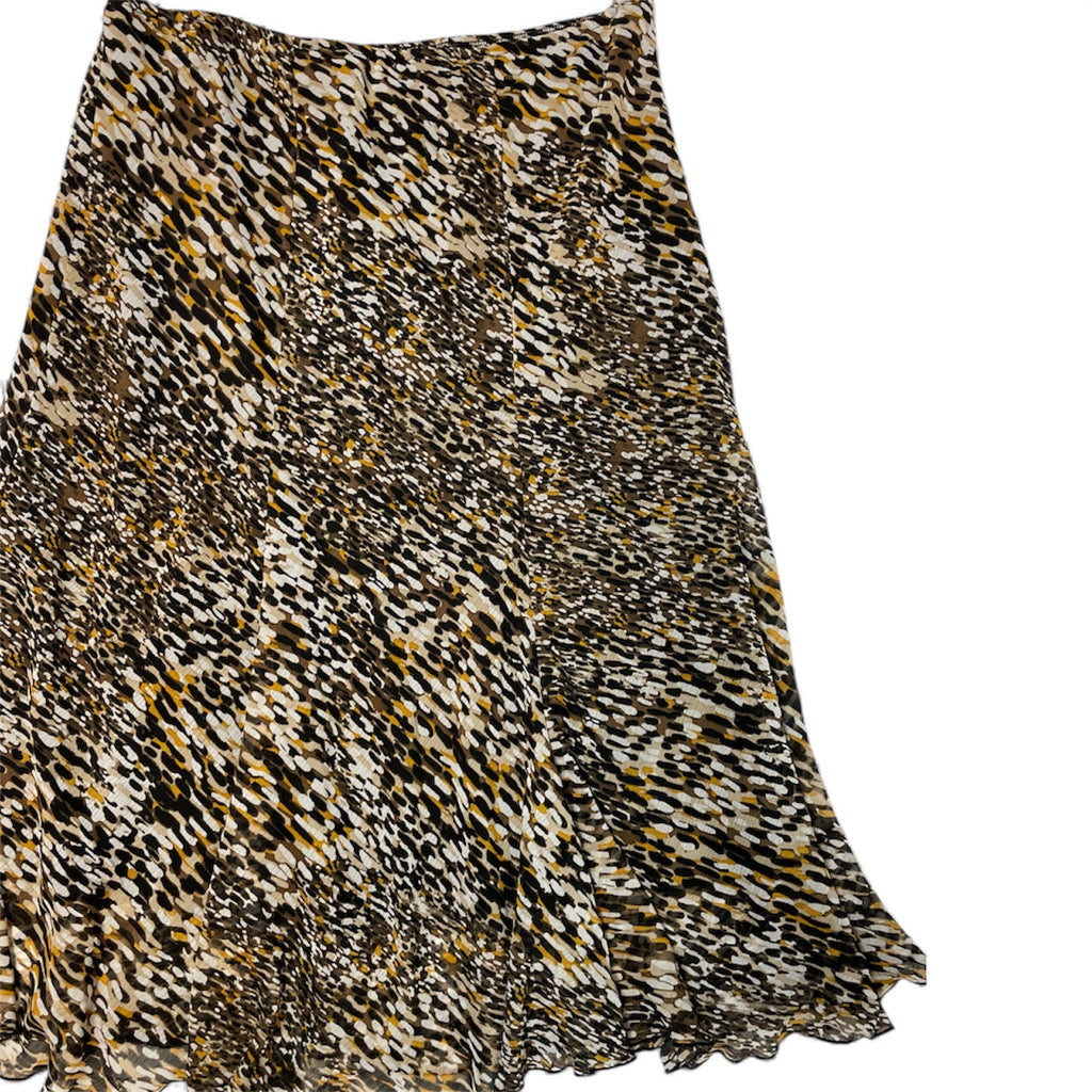 Spense Abstract Pleated Midi Skirt | Size M / UK 10-12