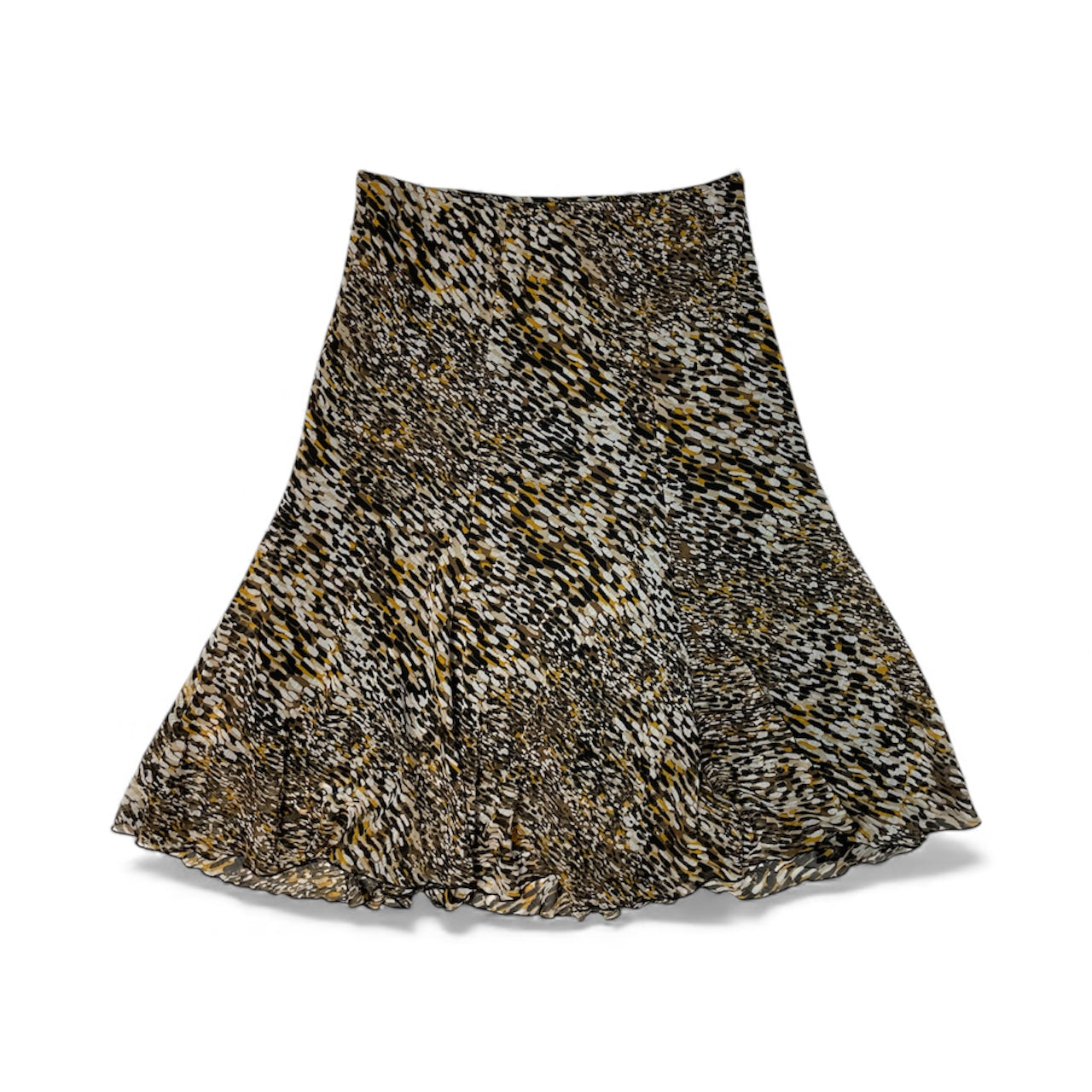 Spense Abstract Pleated Midi Skirt | Size M / UK 10-12