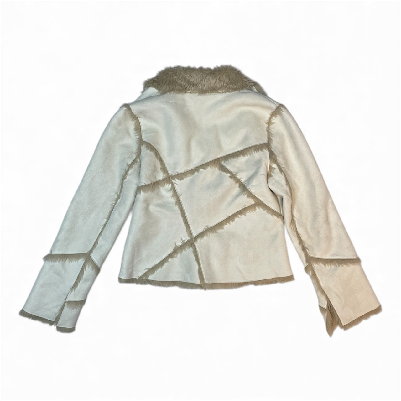 Vintage River Island Cream Short Afghan Coat | Best Fit Size S / UK 8