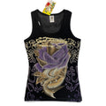 Authentic Ed Hardy by Christian Audigier Purple Rose Rhinestone Tank | Size S / UK 6-8