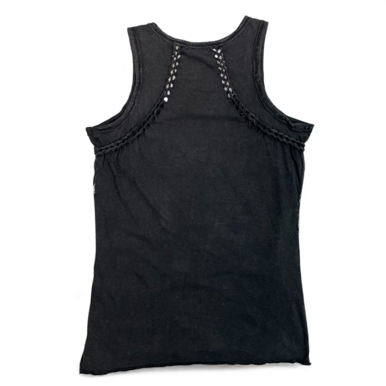 Vintage Maurices Rhinestone Graphic Tank | Dark Grey Distressed | Size S / UK 8