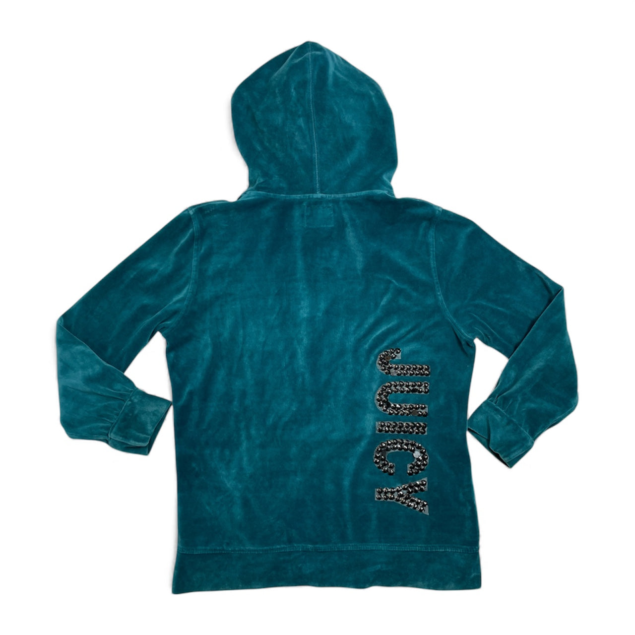 Y2K Juicy Couture Teal Velour Zip Hoodie | Best Fits UK 10-12