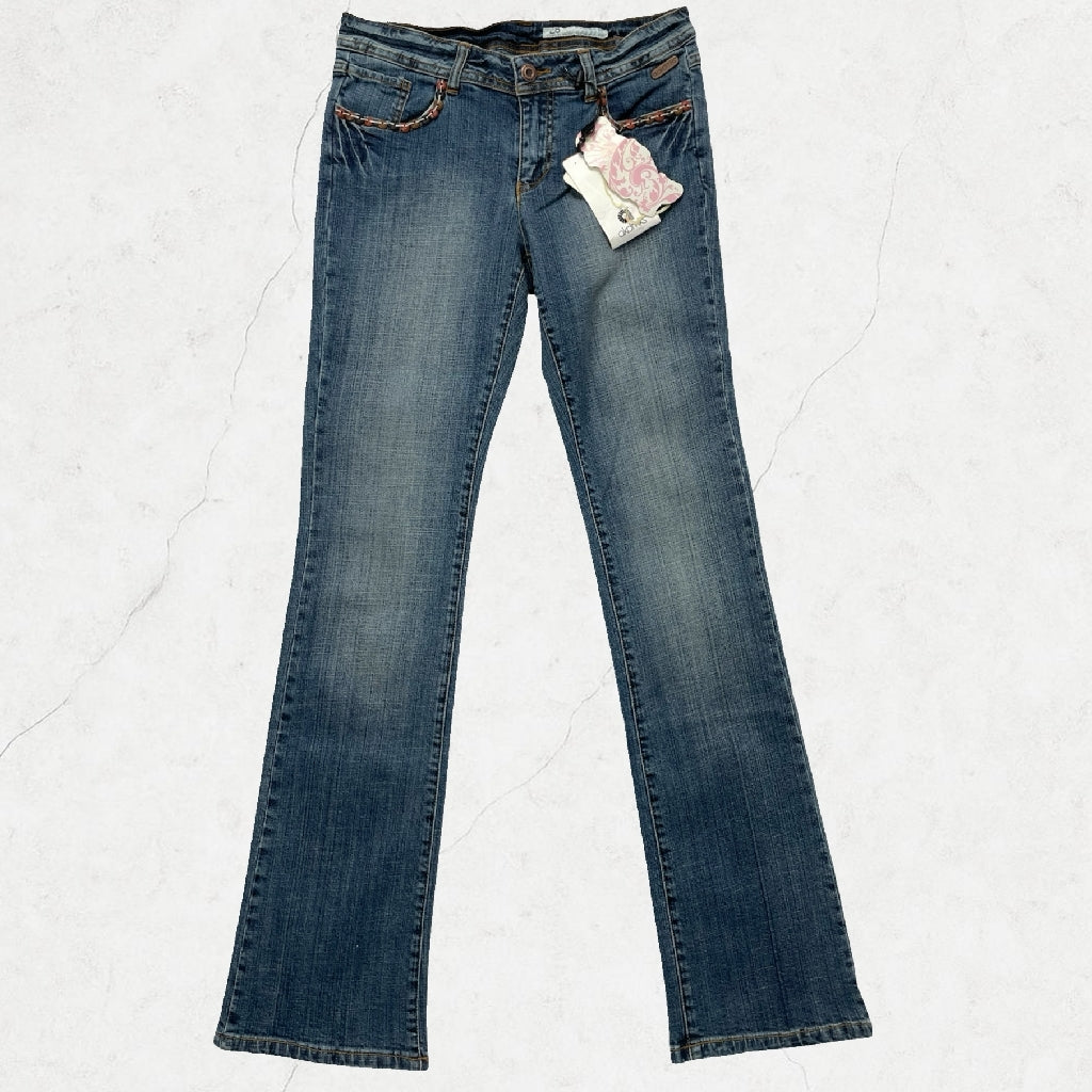Y2K akdmks Beaded Bootcut Jeans - Deadstock W28 (UK 8)