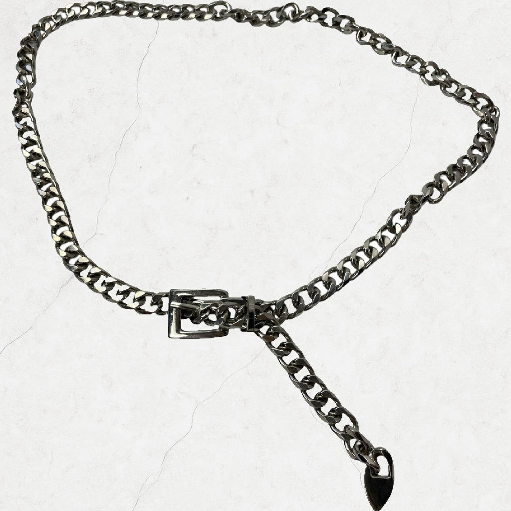 Silver Chain Belt - 92.5 cm Adjustable (Y2K)