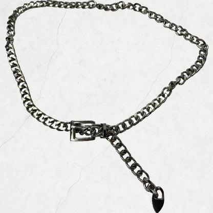 Silver Chain Belt - 92.5 cm Adjustable (Y2K)