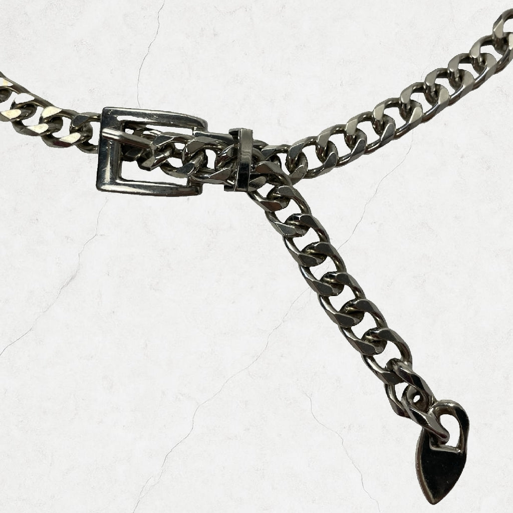 Silver Chain Belt - 92.5 cm Adjustable (Y2K)