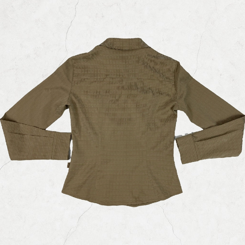 Byblos Blu Geometric Fitted Shirt - Made in Italy