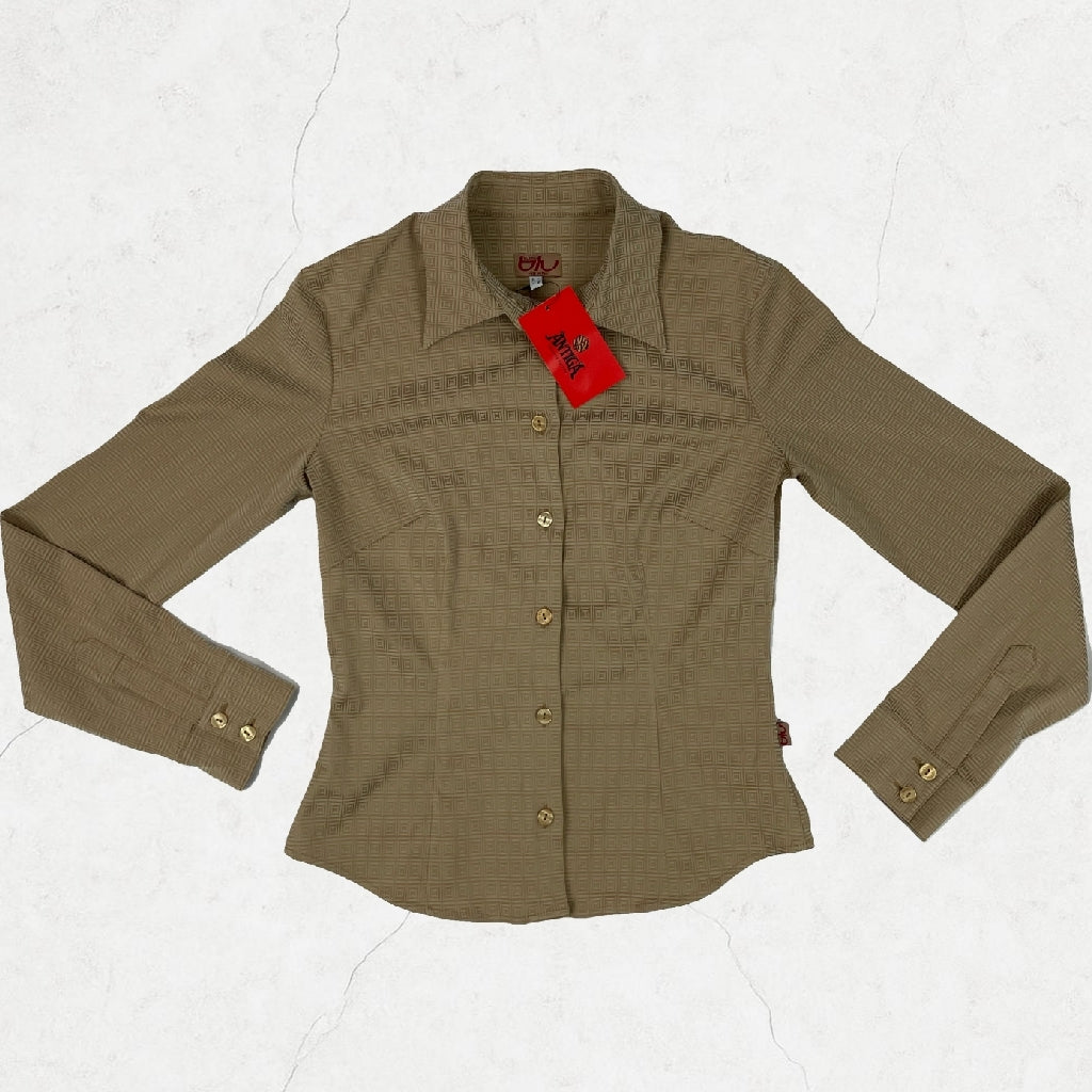 Byblos Blu Geometric Fitted Shirt - Made in Italy