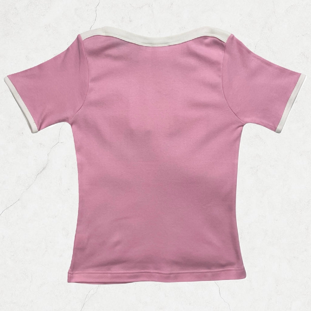 Deadstock Swiss “Gugus” Pink Candy Graphic T-Shirt - UK 8