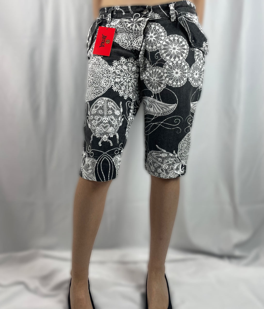 Y2K Just Cavalli Printed Capri Pants – ITTIERE Era (Made in Italy)