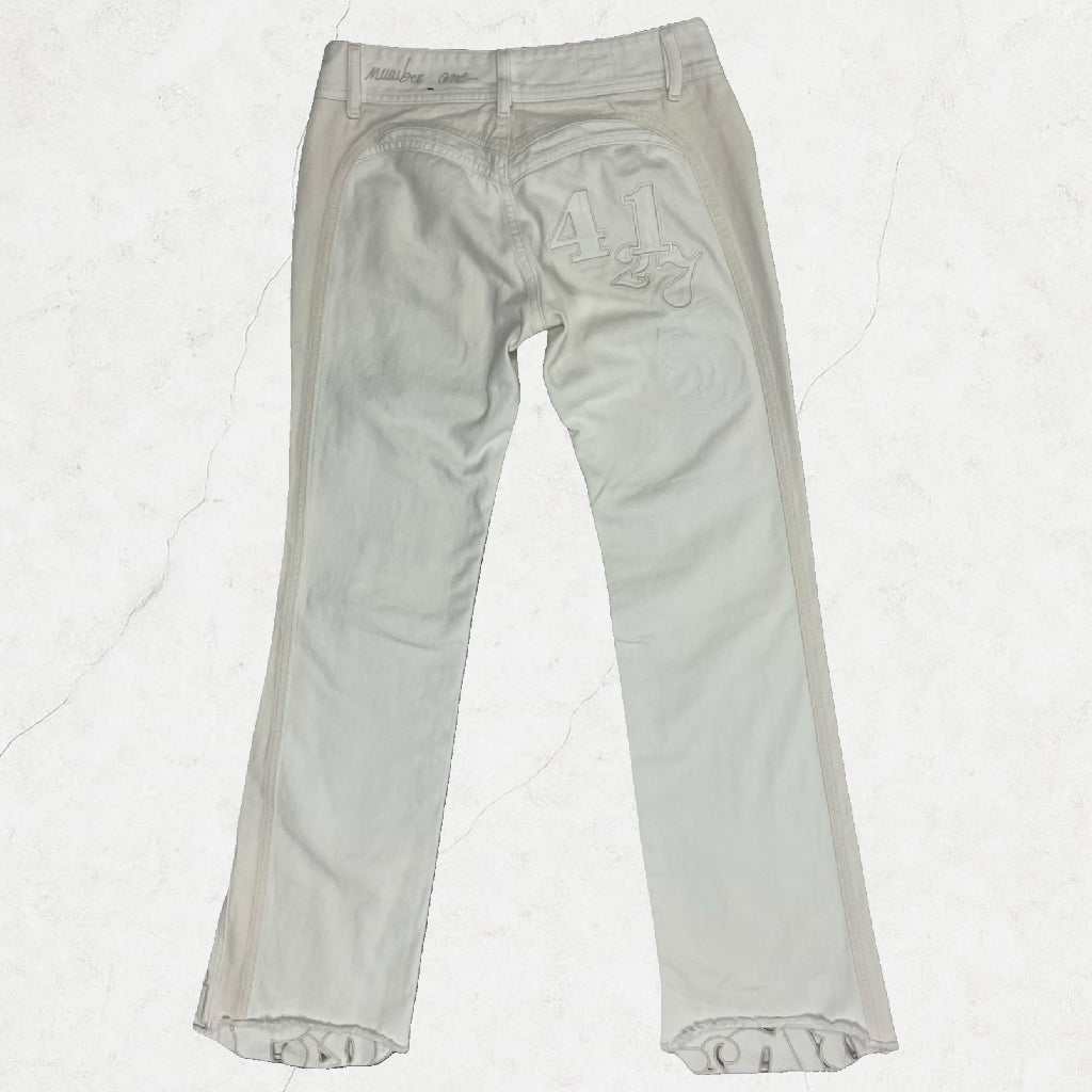 Y2K Diesel Number Patchwork Bootcut Jeans | W29, Best Fit UK 8-10