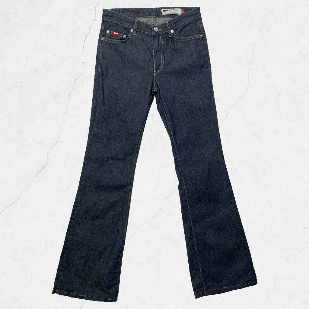 GAS Jeans Dark-Wash Bootcut - W26 (UK 4-6), Mid-Rise