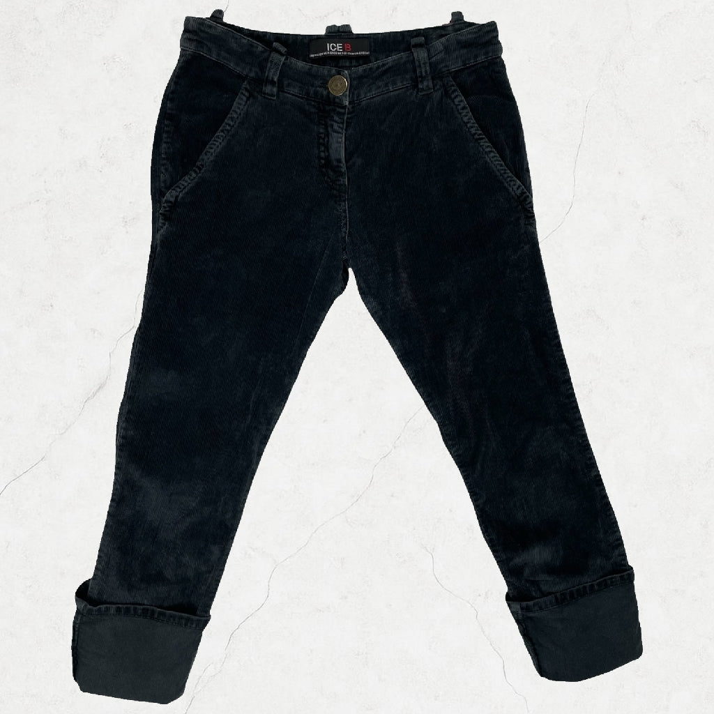 ICE B by Iceberg Cropped Corduroy Trousers – Size UK 6–8 (W28.75”)