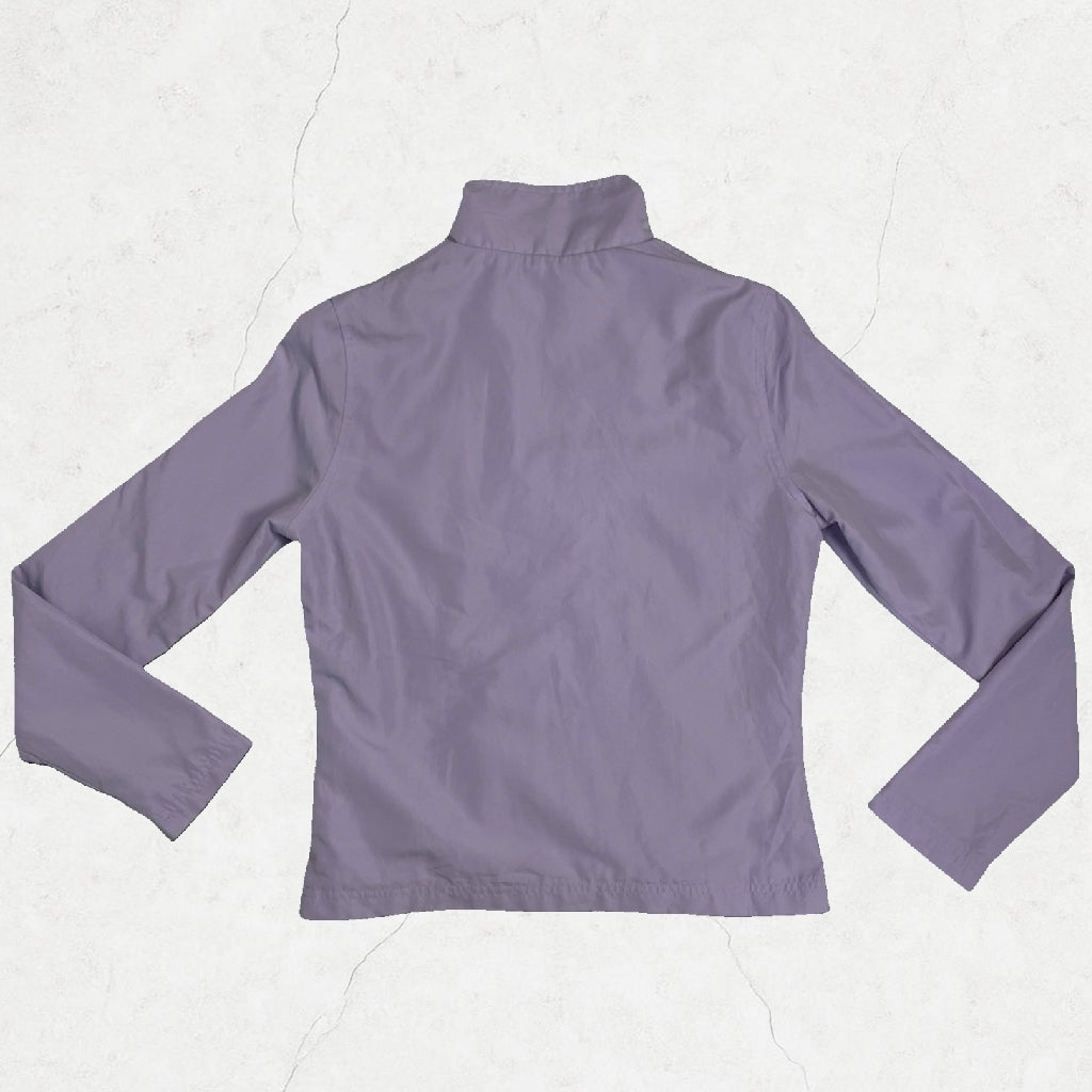 Y2K Reebok Essentials Lilac Zip-Up Track Jacket | UK 6-8